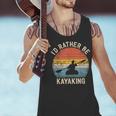 I'D Rather Be Kayaking Canoe Boating Vintage Kayak Men Tank Top