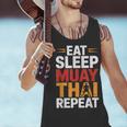 Muay Thai Fighter Eat Sleep Repeat Lifestyle Training Men Tank Top