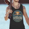 National Park Voyageurs Retro Sunset Canoe Paddling Badge Men Tank Top