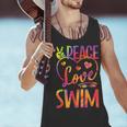 Peace Love Swim Swimming Tie Dye Swimmer Swimming Swim Team Men Tank Top Peace Love Swim Swimming Tie Dye Swimmer Swimming Swim Team Men Tank Top