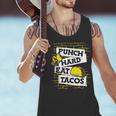 Punch Hard Eat Tacos Professional Boxer Muay Thai Boxing Men Tank Top