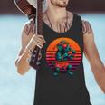 Retro Dog With Gloves Muay Thai Fighter Men Tank Top