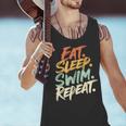 Swimmer Eat Sleep Swim Repeat I Swimming Men Tank Top