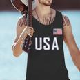USA Flag Swim Swimming Sport Practice Equipment Men Women Men Tank Top