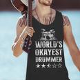 Vintage World'S Okayest Drummer Drum Kit Men Tank Top Vintage World'S Okayest Drummer Drum Kit Men Tank Top
