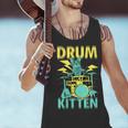 Women's Cute Drummer Cat Drum Kitten Men Tank Top Women's Cute Drummer Cat Drum Kitten Men Tank Top