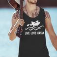 Women's Kayaking Live Love Kayak Kayaker Canoe Boat Paddling Lover Men Tank Top