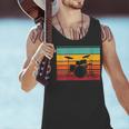 Women's Retro Drum Kit Silhouette With Color Stripes Men Tank Top Women's Retro Drum Kit Silhouette With Color Stripes Men Tank Top