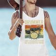 Drummer Better Timing Retro Vintage Sunset Drum Kit Graphic Men Tank Top Drummer Better Timing Retro Vintage Sunset Drum Kit Graphic Men Tank Top