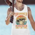 Drummer Like a Musician Only On Time Vintage Sunset Drum Kit Raglan Baseball Tee Men Tank Top Drummer Like a Musician Only On Time Vintage Sunset Drum Kit Raglan Baseball Tee Men Tank Top