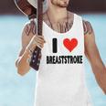I Love Breaststroke Heart Swim Swimmer Pool Swimming Men Tank Top I Love Breaststroke Heart Swim Swimmer Pool Swimming Men Tank Top