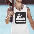 Outdoors Water Sports Canoe Canoeist Raglan Baseball Tee Men Tank Top