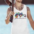 Peace Love Swim Tie Dye Swimmer Swimming Summer Trip Men Tank Top