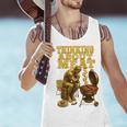 Thinking About Meat BBQ Dad Humor Raglan Baseball Tee Men Tank Top