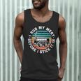 BBQ Dad Offset Smoker Pit Accessory I Rub My Meat Text Men Tank Top