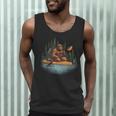 Bigfoot Kayak Paddling Lake Canoe Bigfoot Sasquatch Kayaking Men Tank Top