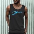 Blue Water Swimming In Freestyle Stroke Men Tank Top Blue Water Swimming In Freestyle Stroke Men Tank Top