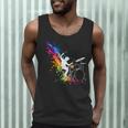 Drummer Silhouette Drum Kit Splatter Art Men Tank Top