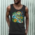 Green Sea Turtle Surfs Past a Canoe Paddle Sleeveless Men Tank Top Green Sea Turtle Surfs Past a Canoe Paddle Sleeveless Men Tank Top
