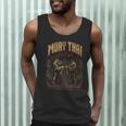 Muay Thai Nak Muay Vintage Thai Boxing Warrior Art Men Tank Top
