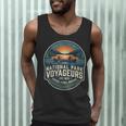 National Park Voyageurs Retro Sunset Canoe Paddling Badge Men Tank Top