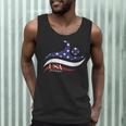 Patriotic American Flag Floating USA Swimming Team Men Tank Top