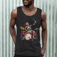 Skeleton Drummer Skull Drum Kit Halloween Sleeveless Men Tank Top