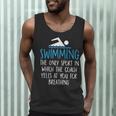 Swimming Coach Yells Breathing Swimmer Swim Team Men Tank Top Swimming Coach Yells Breathing Swimmer Swim Team Men Tank Top