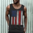 USA Flag Drummer Music Drum Kit Men Tank Top