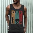 Vintage BBQ Dad Silhouette Father's Day Retro Men Tank Top