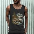 Women's Lakeside Canoe Cabin Escape Scene Men Tank Top Women's Lakeside Canoe Cabin Escape Scene Men Tank Top