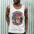 Backyard BBQ Dad Grill Boss Patriotic Fourth Of July Barbecu Men Tank Top