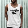 Canoe Silhouette Forest Lake Reflection Men Tank Top Canoe Silhouette Forest Lake Reflection Men Tank Top