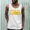 Drum Kit Band Drumming Drumsticks Musical Drums Men Tank Top