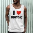 I Love Breaststroke Heart Swim Swimmer Pool Swimming Men Tank Top I Love Breaststroke Heart Swim Swimmer Pool Swimming Men Tank Top