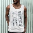 Muay Thai American Flag Camo Military Patriotic Men Tank Top