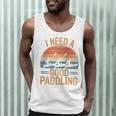 I Need A Good Paddling Retro Sunset Canoe Raglan Baseball Tee Men Tank Top