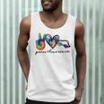 Peace Love Swim Tie Dye Swimmer Swimming Summer Trip Men Tank Top