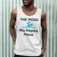 The Pool Is My Happy Place Swimming Quote Men Tank Top The Pool Is My Happy Place Swimming Quote Men Tank Top
