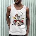 Skeleton Drummer Skull Drum Kit Halloween Raglan Baseball Tee Men Tank Top