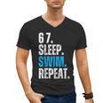67 Sleep Swim Repeat Swimming Swimmer 67 Meme Men's V-Neck T-Shirt, trending gift