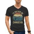 Canoe Canoeing Retro Vintage I'D Rather Be Canoeing Men's V-Neck T-Shirt, trending gift