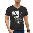 Drum Kit Drummer 81 Years 81st Birthday Men Women Men's V-Neck T-Shirt, trending gift