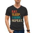 Eat Sleep Swim Repeat Pool Swimmer Water Polo Swimming Men's V-Neck T-Shirt, trending gift
