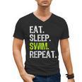 Eat Sleep Swim Repeat Swimming Swimmer Cool Men's V-Neck T-Shirt, trending gift