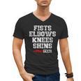Fist Elbows Knees Shins Martial Arts Muay Thai Men's V-Neck T-Shirt, trending gift Fist Elbows Knees Shins Martial Arts Muay Thai Men's V-Neck T-Shirt, trending gift