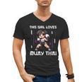 This Girl Loves Muay Thai Muay Thai Girls Kids Men's V-Neck T-Shirt, trending gift This Girl Loves Muay Thai Muay Thai Girls Kids Men's V-Neck T-Shirt, trending gift