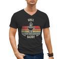 Grill Daddy BBQ Dad Retro Vintage Grilling Graphic Men's V-Neck T-Shirt, trending gift