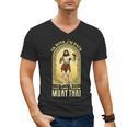 Jesus Knows Muay Thai Boxing Kickboxing MMA Men's V-Neck T-Shirt, trending gift