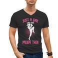 Just a Girl Who Loves Muay Thai Kids Girls Men's V-Neck T-Shirt, trending gift Just a Girl Who Loves Muay Thai Kids Girls Men's V-Neck T-Shirt, trending gift